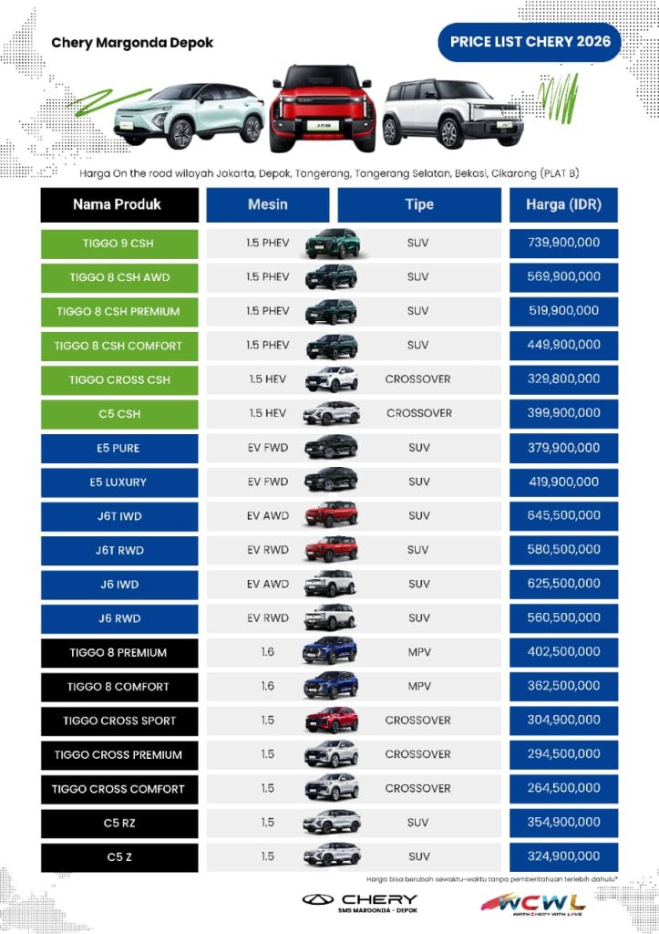 harga chery terbaru